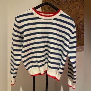3/$30 Striped Navy and White Sweater